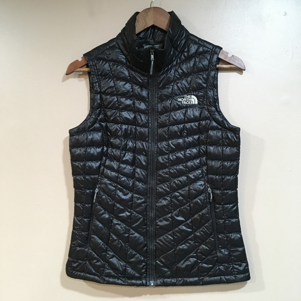 The North Face Thermoball Quilted Puffer Vest Womens XS Black Eco Insulated Hike